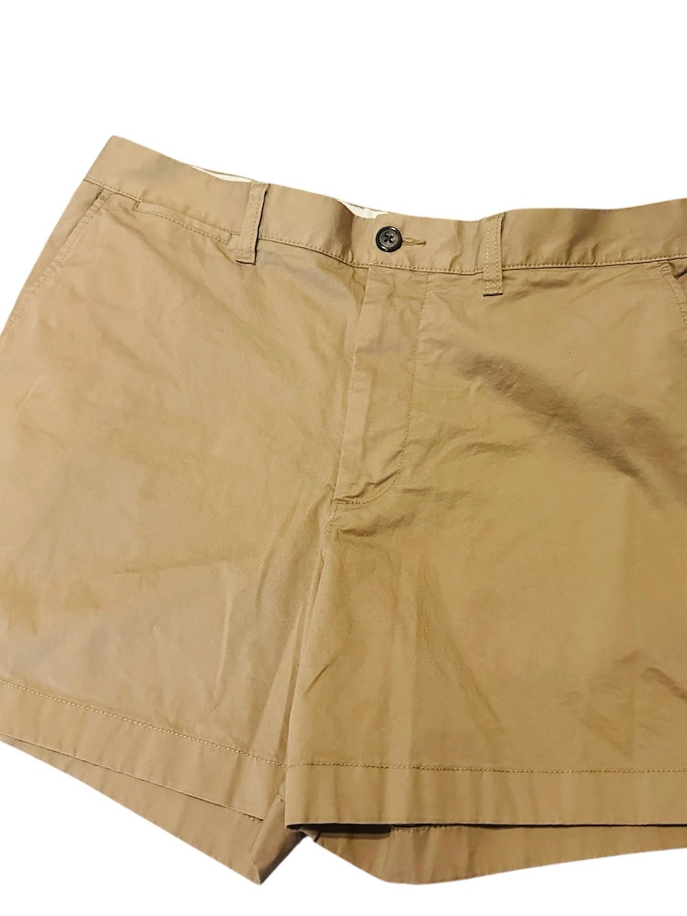 J. Crew Men's 34 Tan Flat-Front Casual Shorts 5”